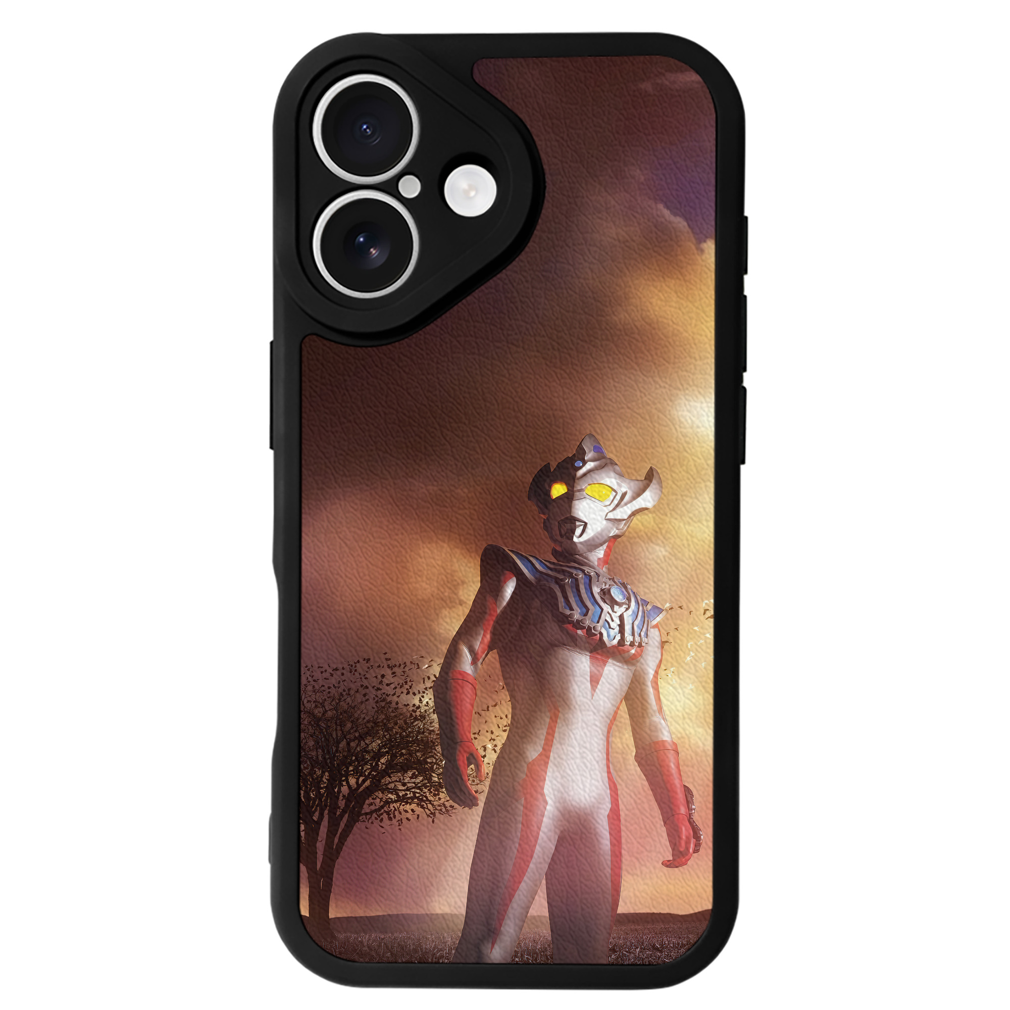 （画像用） ウルトラマン Ultraman 【iPhone 16シリーズ対応】シリコンスマホケース（レザー調） 材質：シリコン